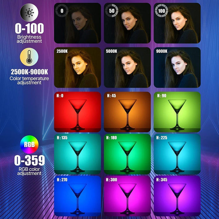 Ulanzi VL110RGB - Tube vidéo multicolore, sans fil et rechargeable