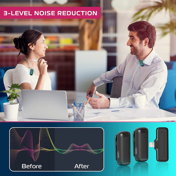 Ulanzi J12 - Microphone cravate Bluetooth pour iPhone