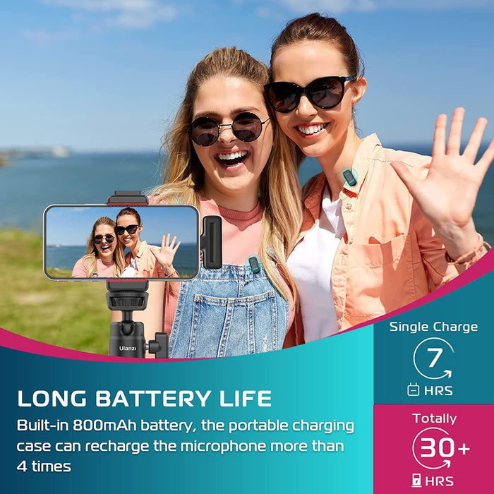 Ulanzi J12 - Microphone cravate Bluetooth pour iPhone