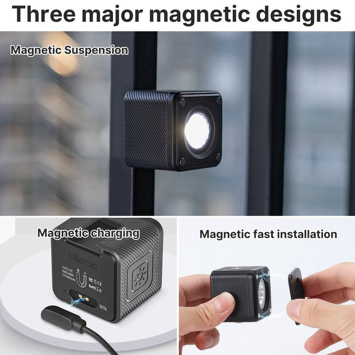 Ulanzi L2 - Projecteur LED Blanc froid 6500K rechargeable, étanche