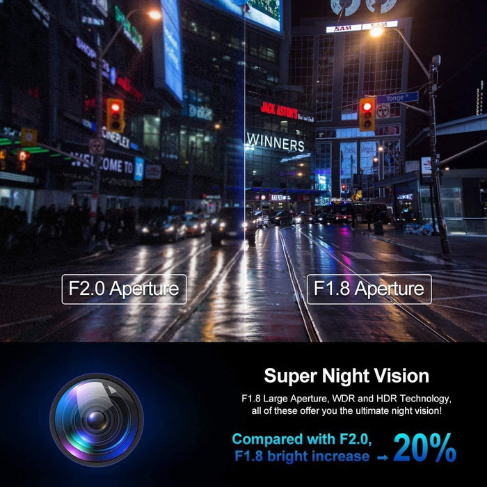 Xiaomi 70mai 1S - Caméra embarquée FHD 1080p, Grand Angle à 130°, Vision Nocturne, détection de chocs